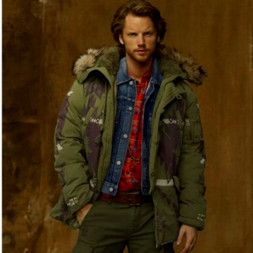 Ralph Lauren Denim & Supply Parka M fur hood, used once